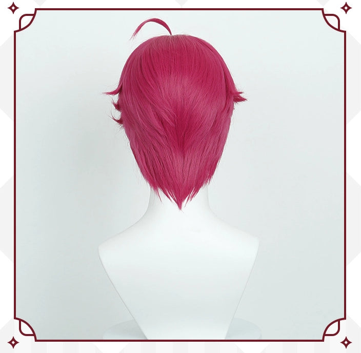 Abby Boys Cosplay Wig from KPop Demon Hunters - Realistic Scalp & Red Short Hair Styling Base