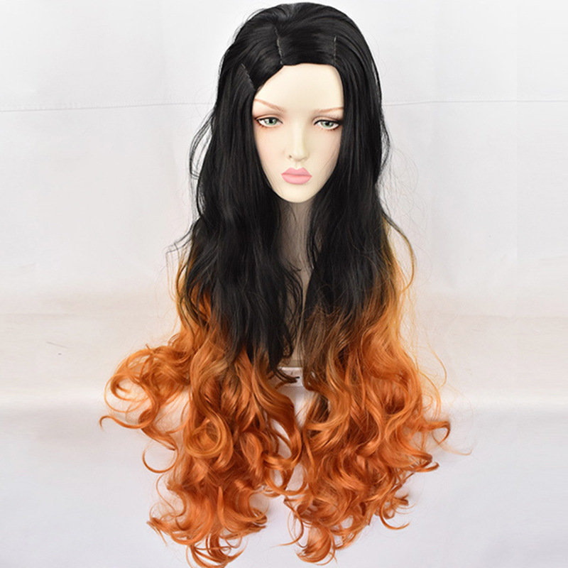 Nezuko Kamado Cosplay Wig | 90cm Long Wavy with Dual Gradient Options | Demon Slayer