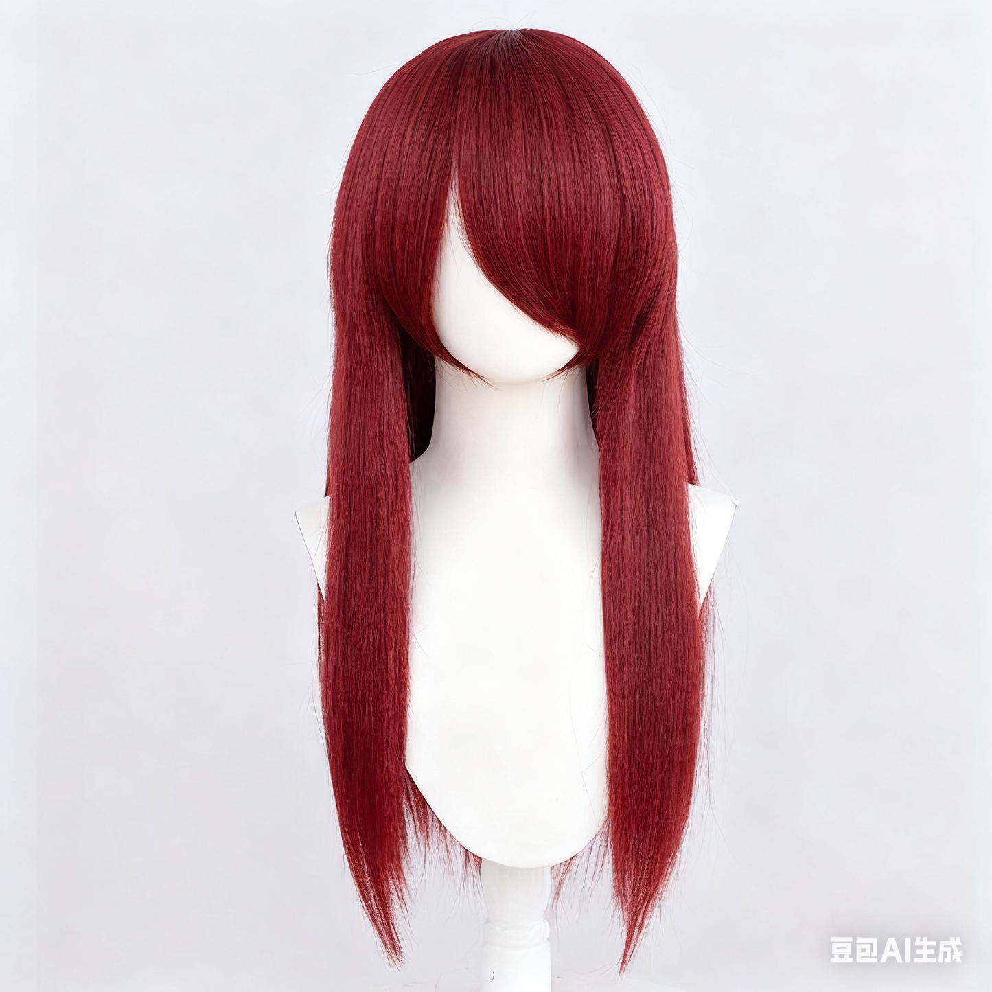 60cm Universal Crimped Cosplay Wig - Heat-Resistant Fluffy Synthetic Hair with Rose Netting