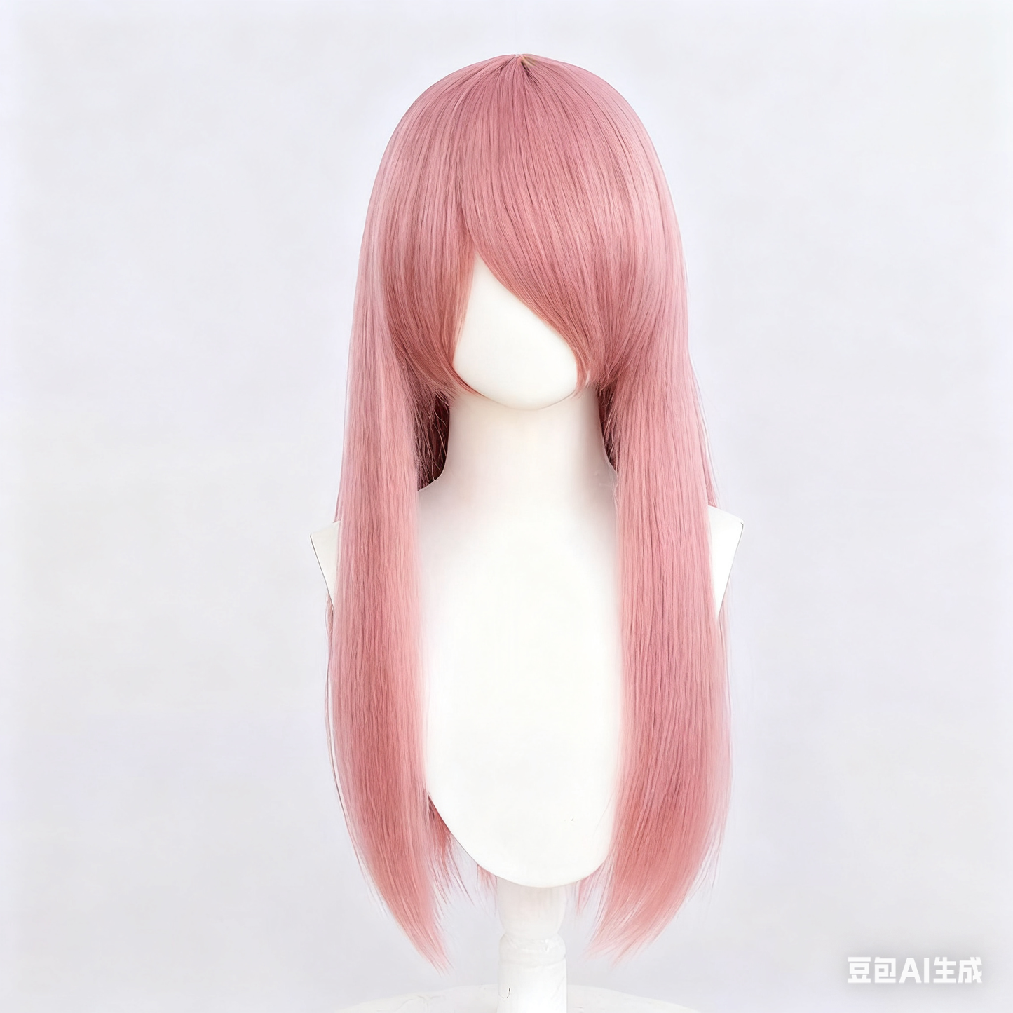 60cm Universal Crimped Cosplay Wig - Heat-Resistant Fluffy Synthetic Hair with Rose Netting