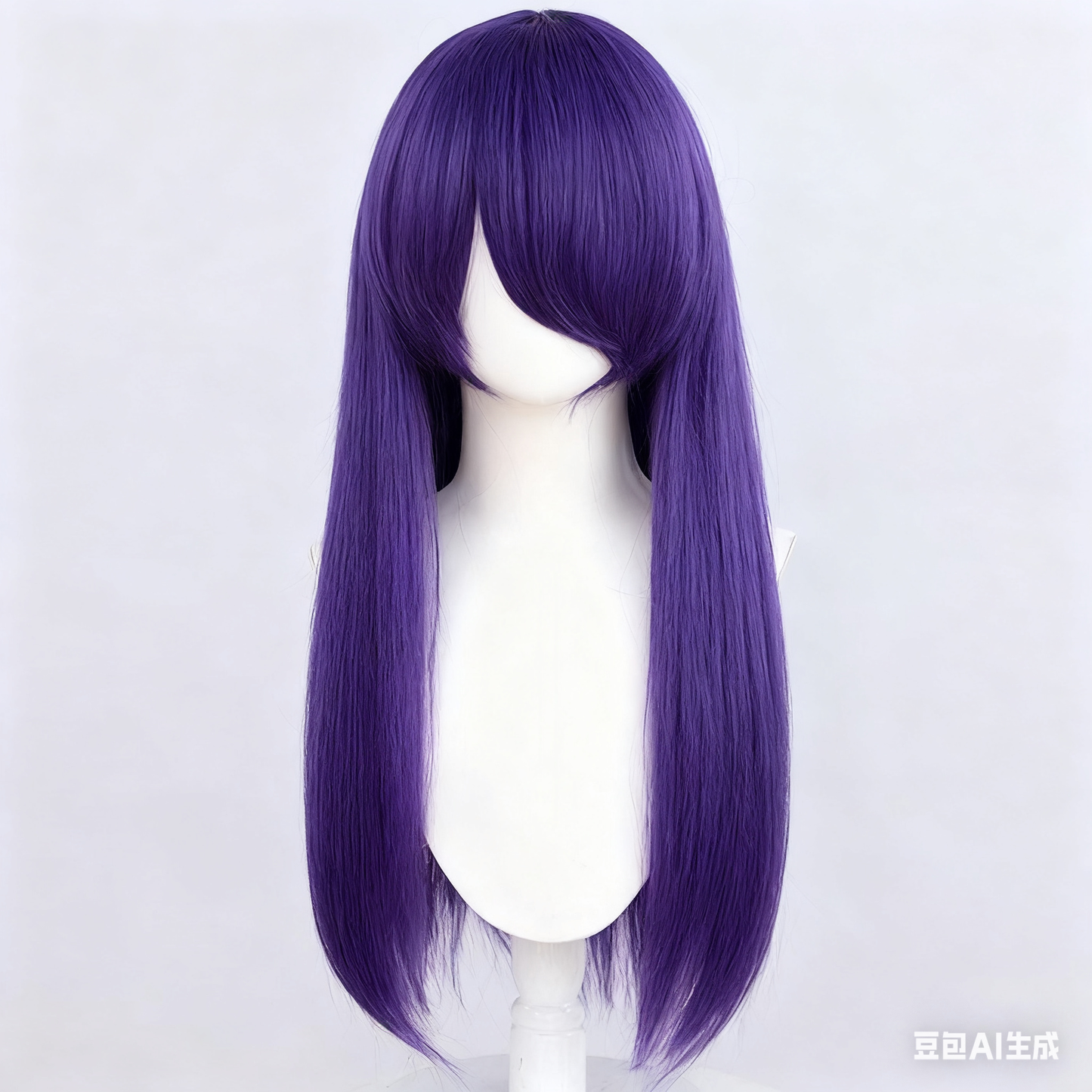 60cm Universal Crimped Cosplay Wig - Heat-Resistant Fluffy Synthetic Hair with Rose Netting