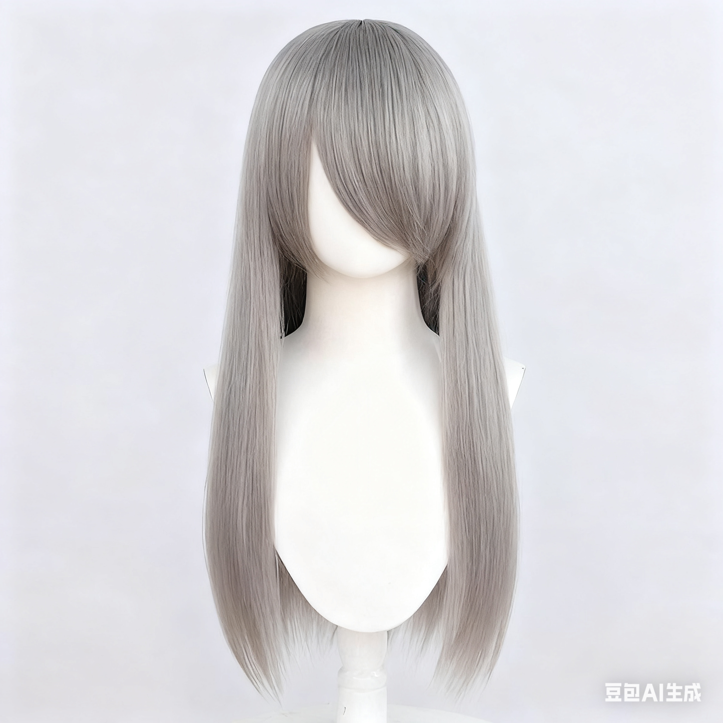 60cm Universal Crimped Cosplay Wig - Heat-Resistant Fluffy Synthetic Hair with Rose Netting