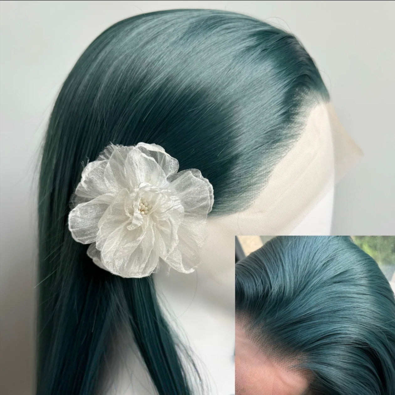 Green Lace Frontal Wigs | 13x4 Hand-Tied Frontal with Natural Hairline | Cosplay Wig Collection