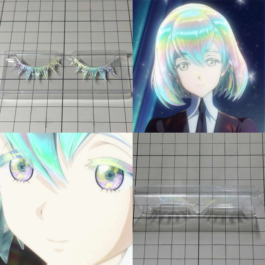 Houseki no Kuni Diamond Cosplay Eyelashes | Gemstone Hard Lash Line (Extended & Voluminous Styles)