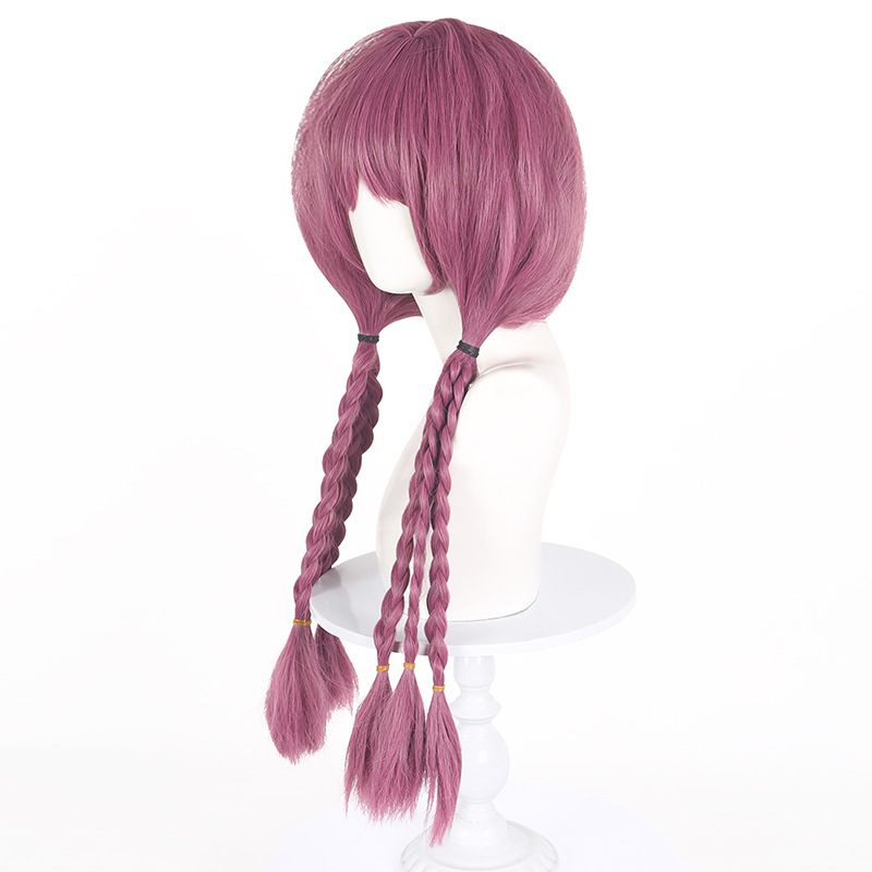 Aura the Guillotine Cosplay Wig | Pink & Purple Twin Braids | Sousou no Frieren