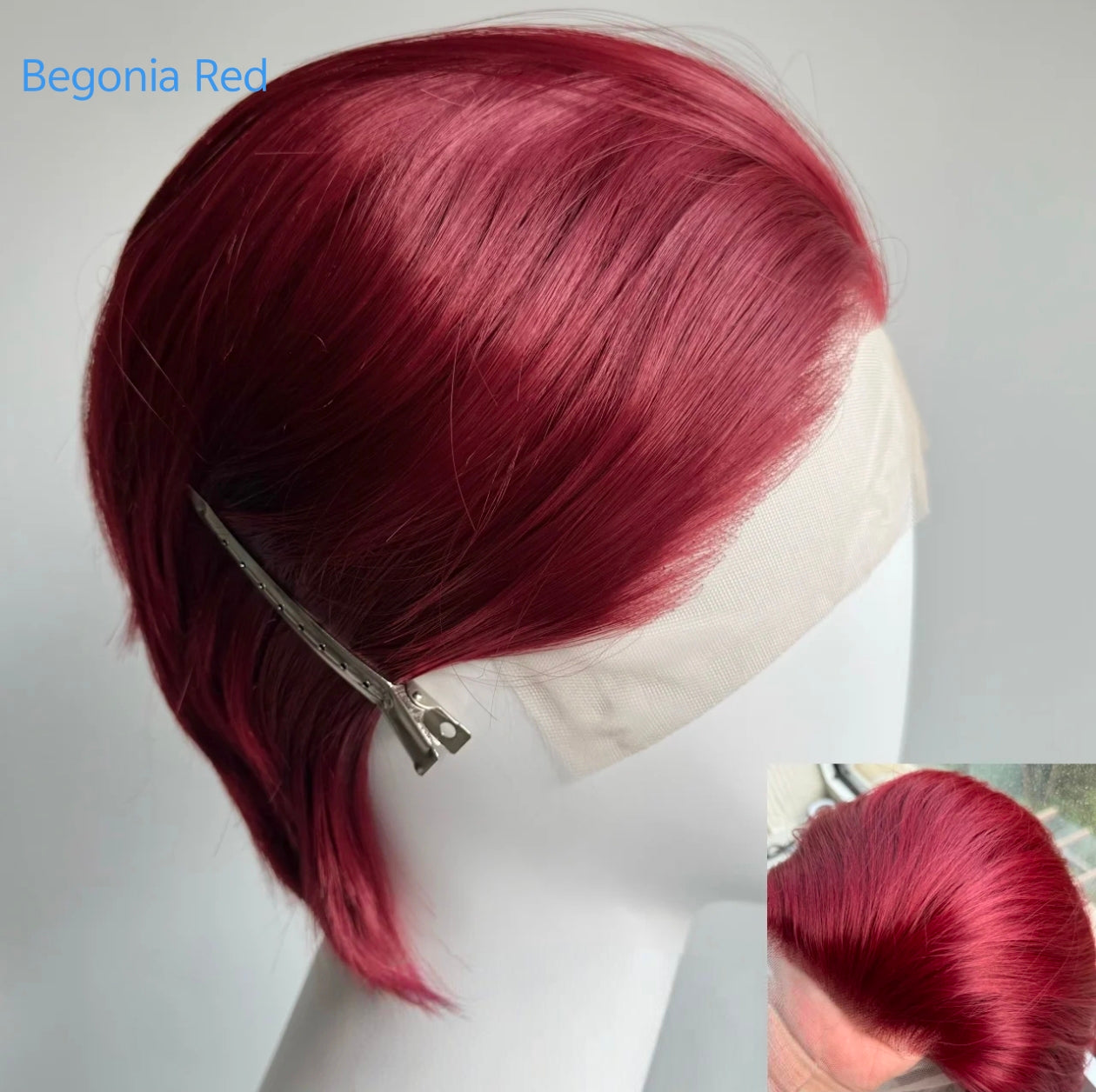 Hand-Tied 13x4 Lace Front Wig Short Hair - Heat Resistant Synthetic Fiber for Cosplay - Multiple Colors