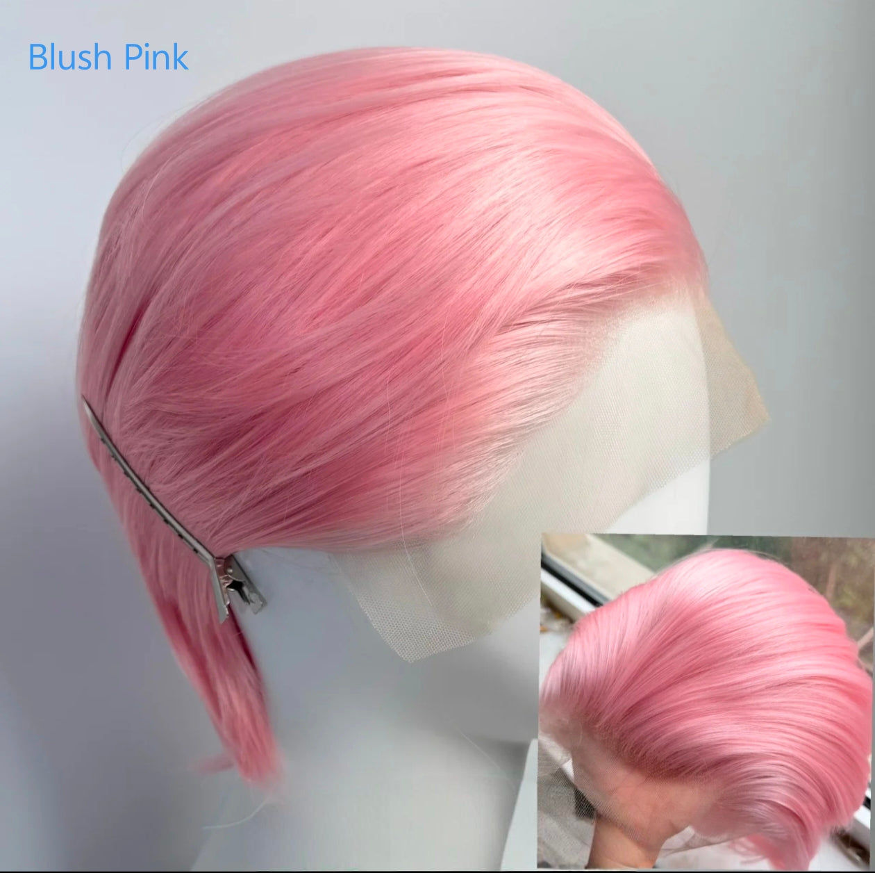 Hand-Tied 13x4 Lace Front Wig Short Hair - Heat Resistant Synthetic Fiber for Cosplay - Multiple Colors