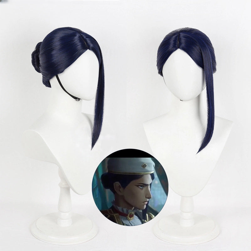 Caitlyn Updo Cosplay Wig | Commander Bun Hairstyle | Arcane League of Legends