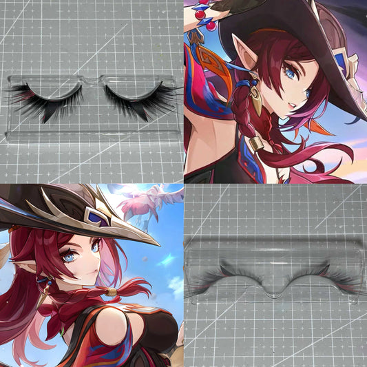 Genshin Impact Chasca Cosplay Eyelashes | Natlan's Fiery Warrior Style Lashes