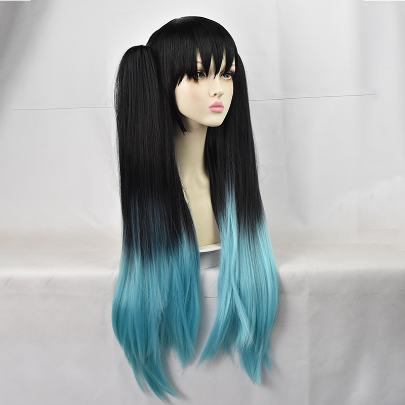 Muichiro Tokito Cosplay Wig | Mist Pillar Dual Styles with Teal Ombre