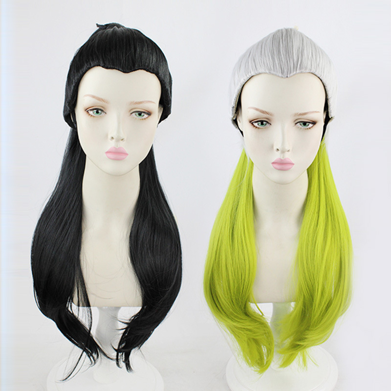Daki Cosplay Wig | Upper Moon Six Dual Color | Silver Green Gradient or Black