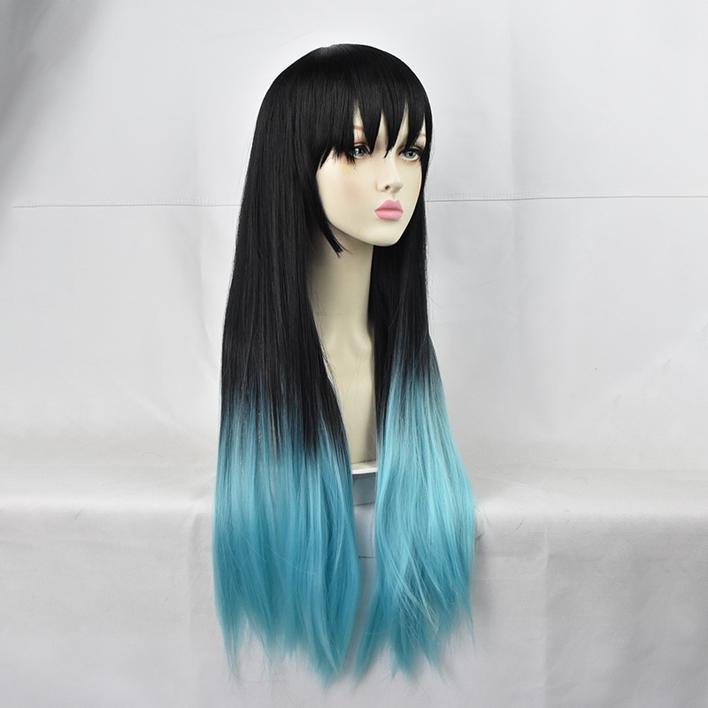 Muichiro Tokito Cosplay Wig | Mist Pillar Dual Styles with Teal Ombre