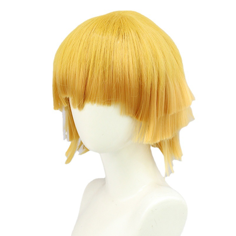 Demon Slayer Cosplay Wig - Zenitsu Agatsuma | Spiky Yellow Orange Layered Cut