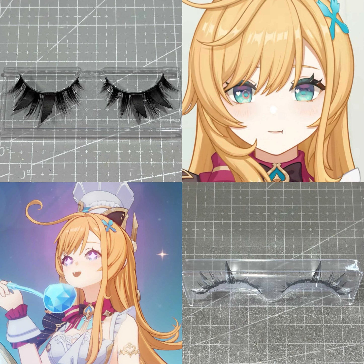 Genshin Impact Eikodar Cosplay Eyelashes | 'Escoffier' Melusine Style Lashes