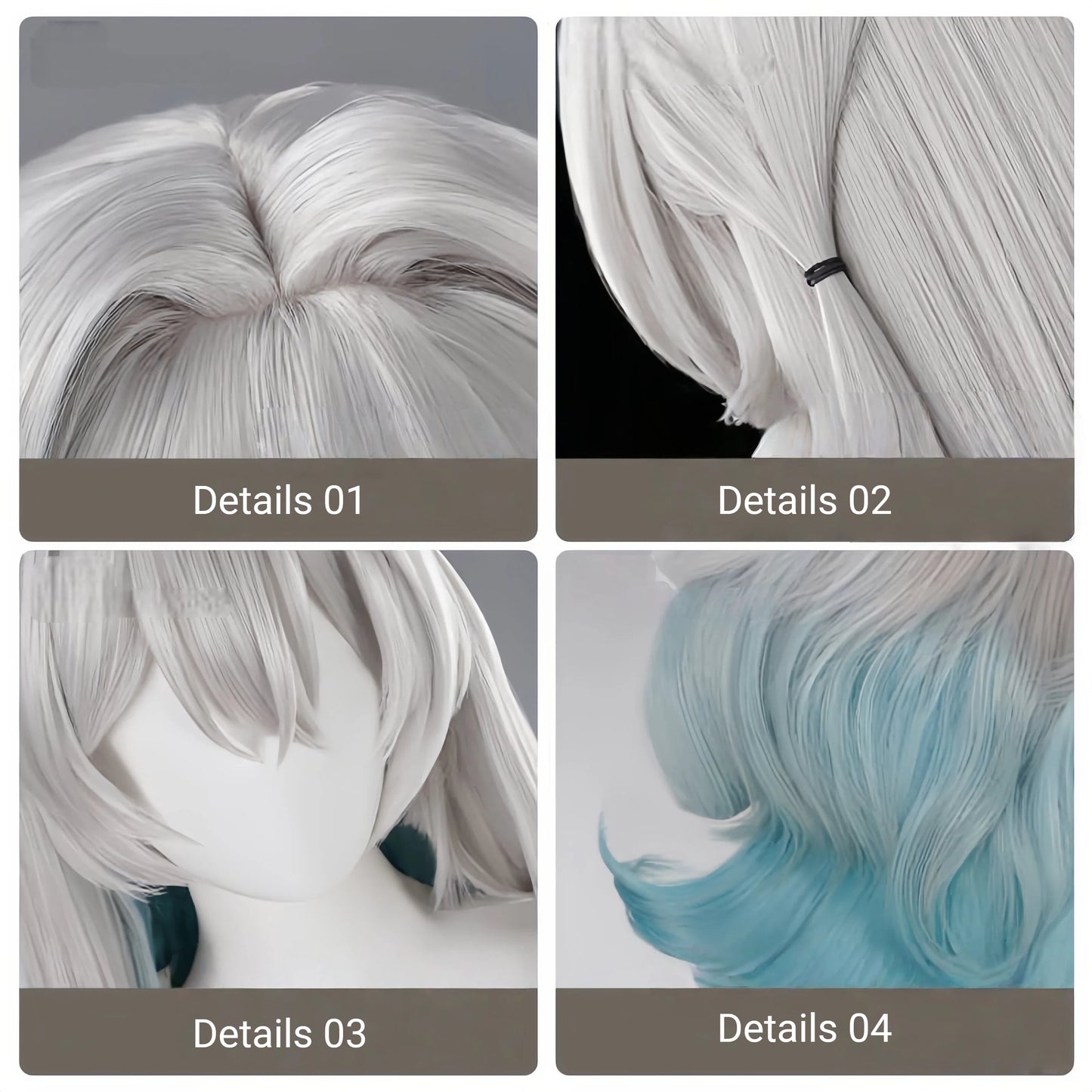 Honkai: Star Rail - Firefly Cosplay Wig with Realistic Scalp & Ombré Ends | Pre-Cut 70cm Anime Hair