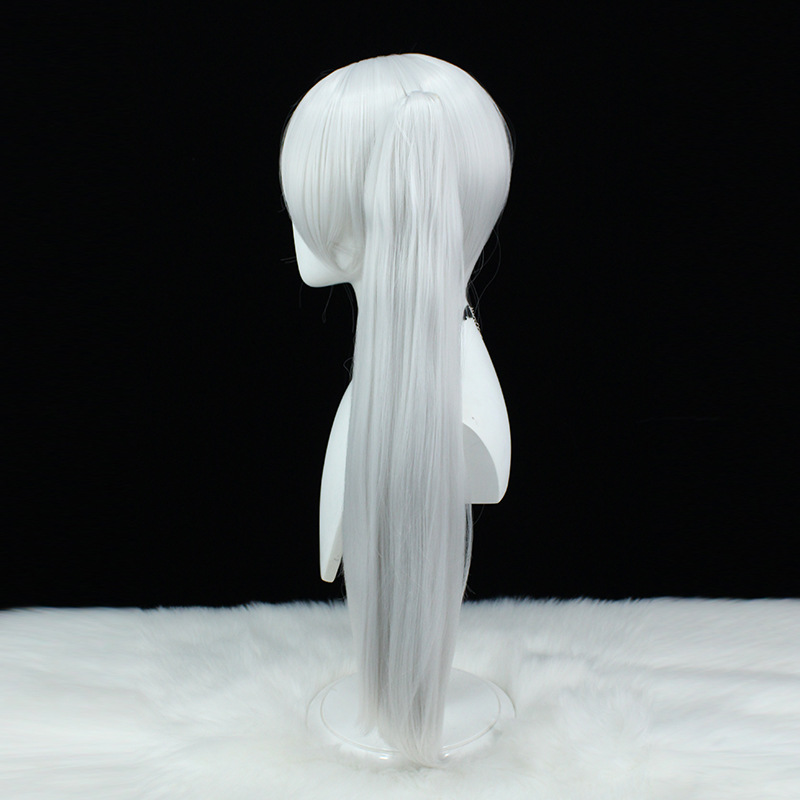 Frieren Cosplay Wig | Long Silver Twin Tails with Rose Netting | Sousou no Frieren