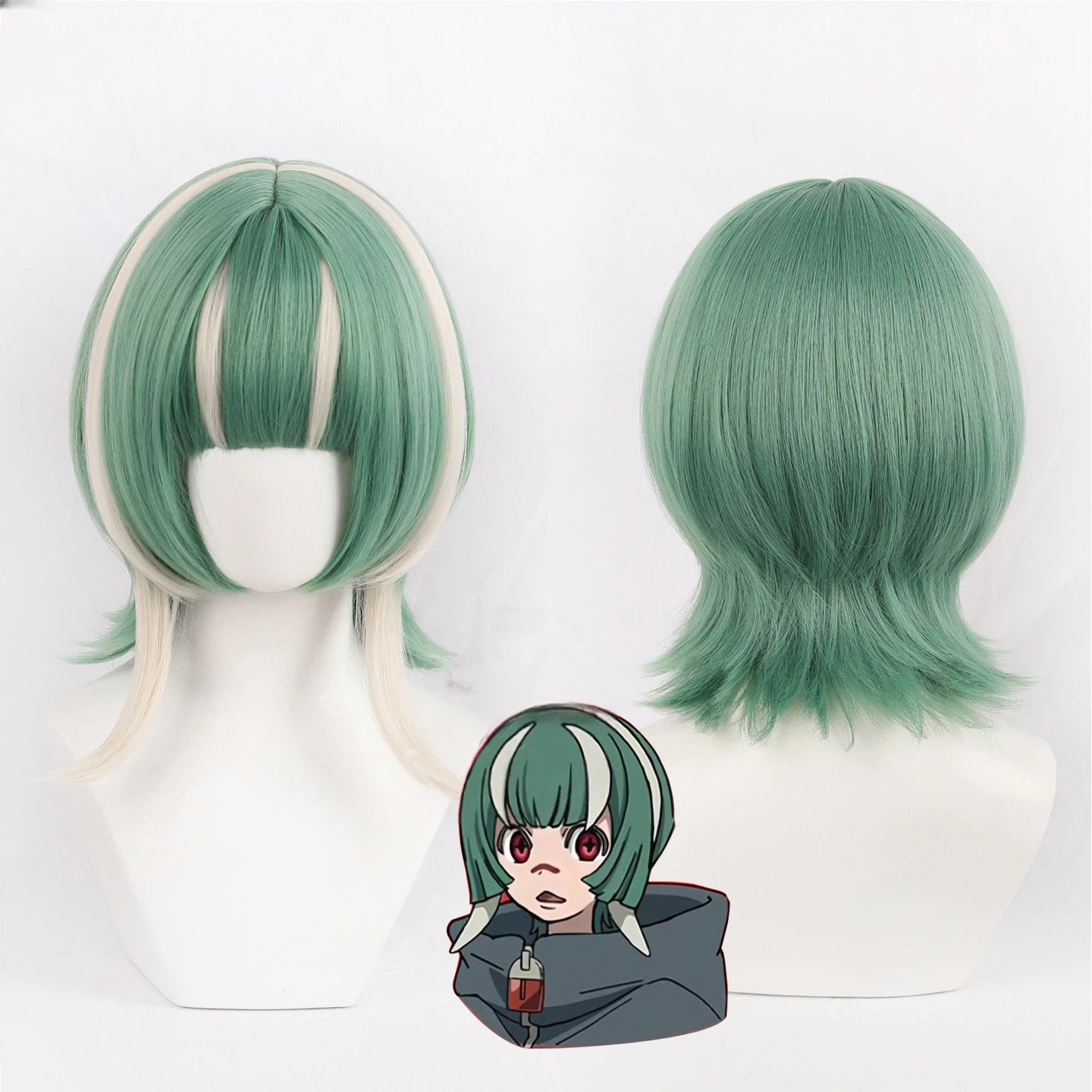 Gachiakuta Guita Hebby Fantasia Cosplay Wig - Dual-Tone Unstyled Hair Ready for Custom Trim