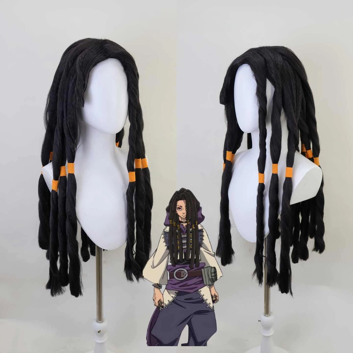 [COMMISSION]Gachiakuta Jabber Wonger Cosplay Wig - 70cm Braided & Textured (Style A: Standard / Style B: Forehead Wefts)