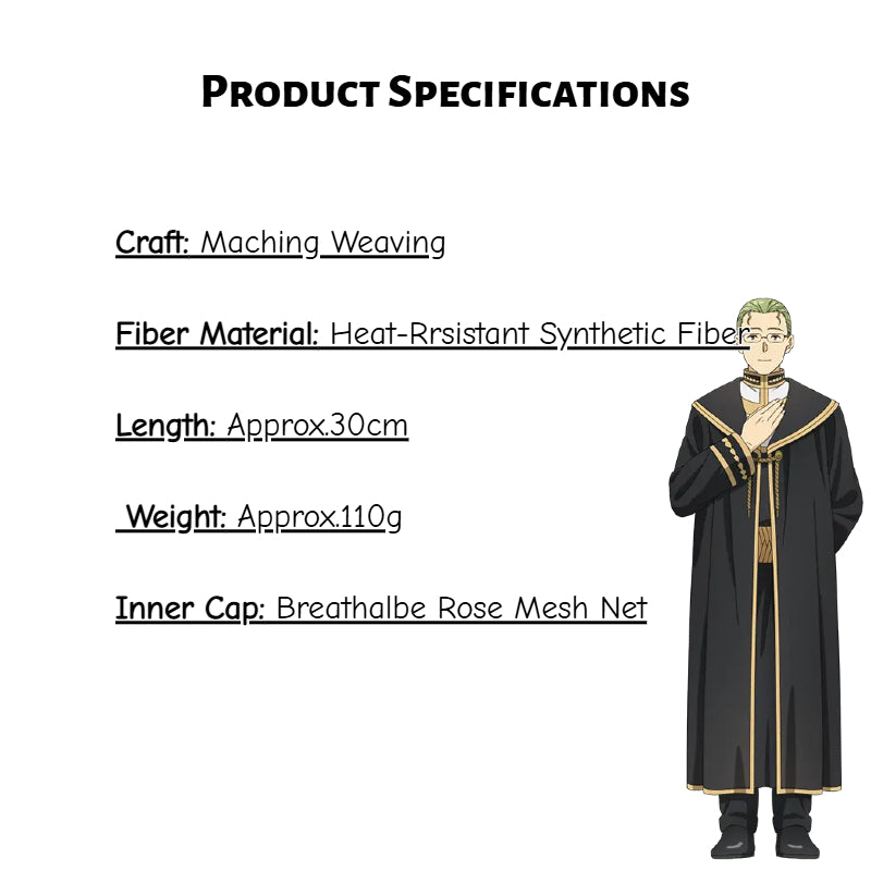 Heiter Cosplay Wig | Emerald Green Slicked Back Hair | Sousou no Frieren Priest