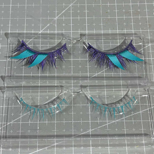 Genshin Impact La Umar Cosplay Eyelashes | Song of Moonlight Lavender & Teal Lashes