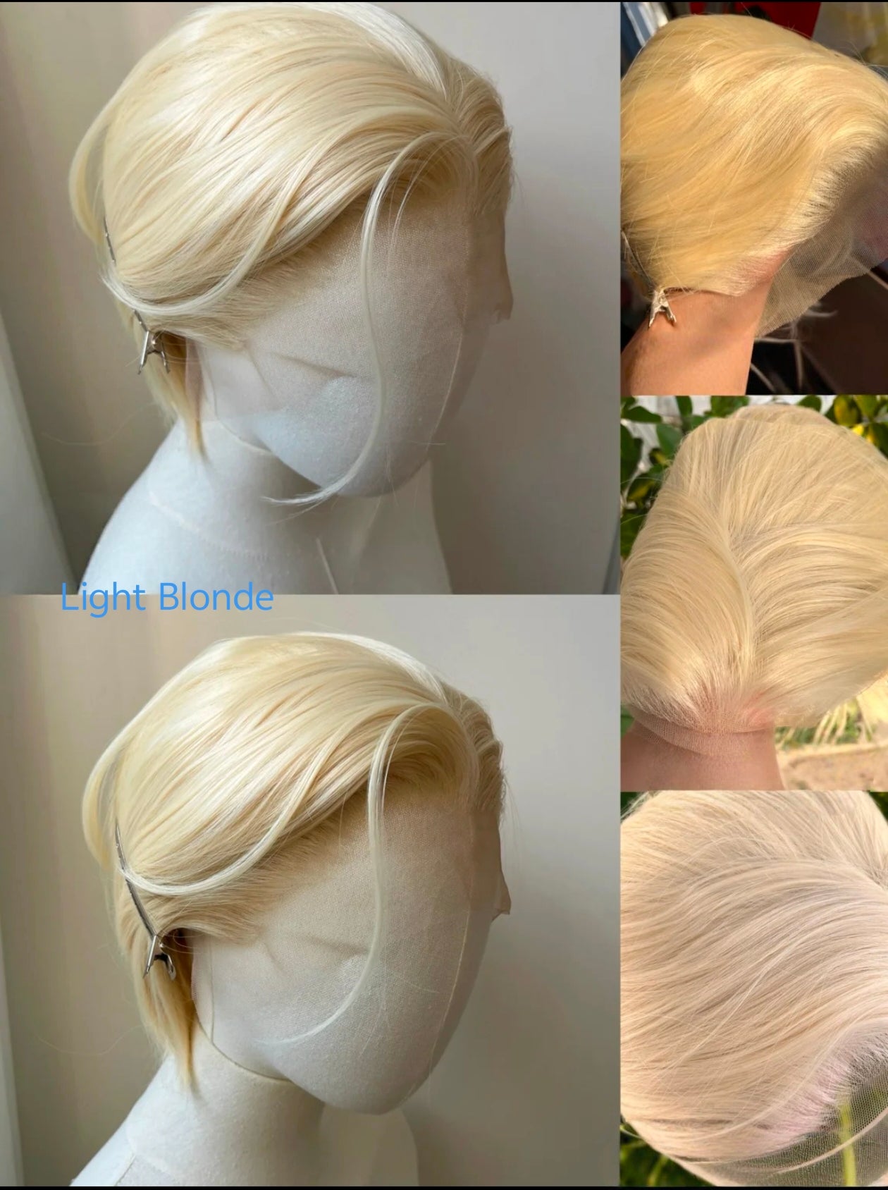 Hand-Tied 13x4 Lace Front Wig Short Hair - Heat Resistant Synthetic Fiber for Cosplay - Multiple Colors