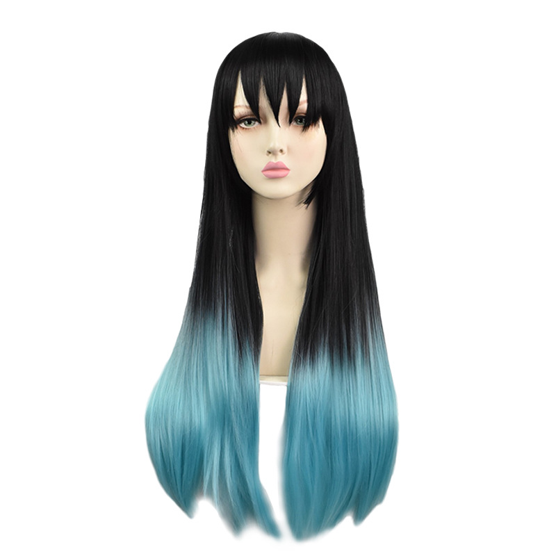 Muichiro Tokito Cosplay Wig | Mist Pillar Dual Styles with Teal Ombre