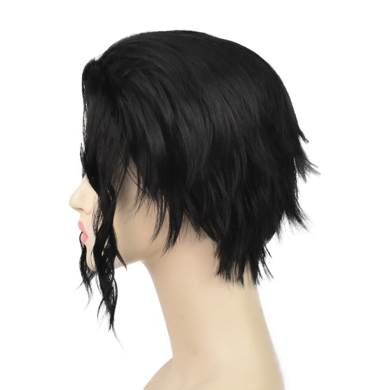 Kibutsuji Muzan Cosplay Wig | Demon King Businessman Black Hair | Demon Slayer