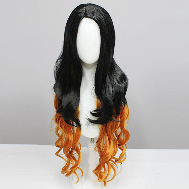 Nezuko Kamado Cosplay Wig | 90cm Long Wavy with Dual Gradient Options | Demon Slayer