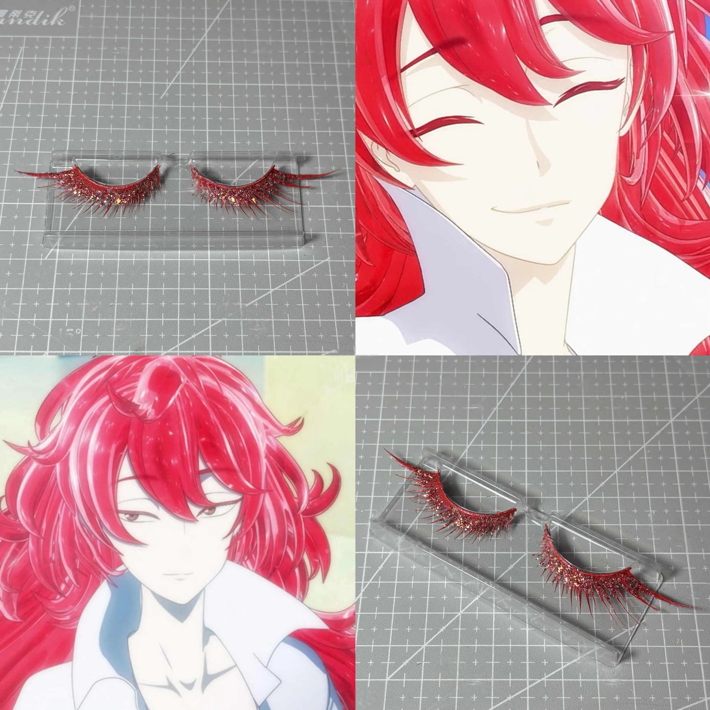 Padparadscha Cosplay Eyelashes | Orange Sapphire Gemstone Lashes (Land of the Lustrous)