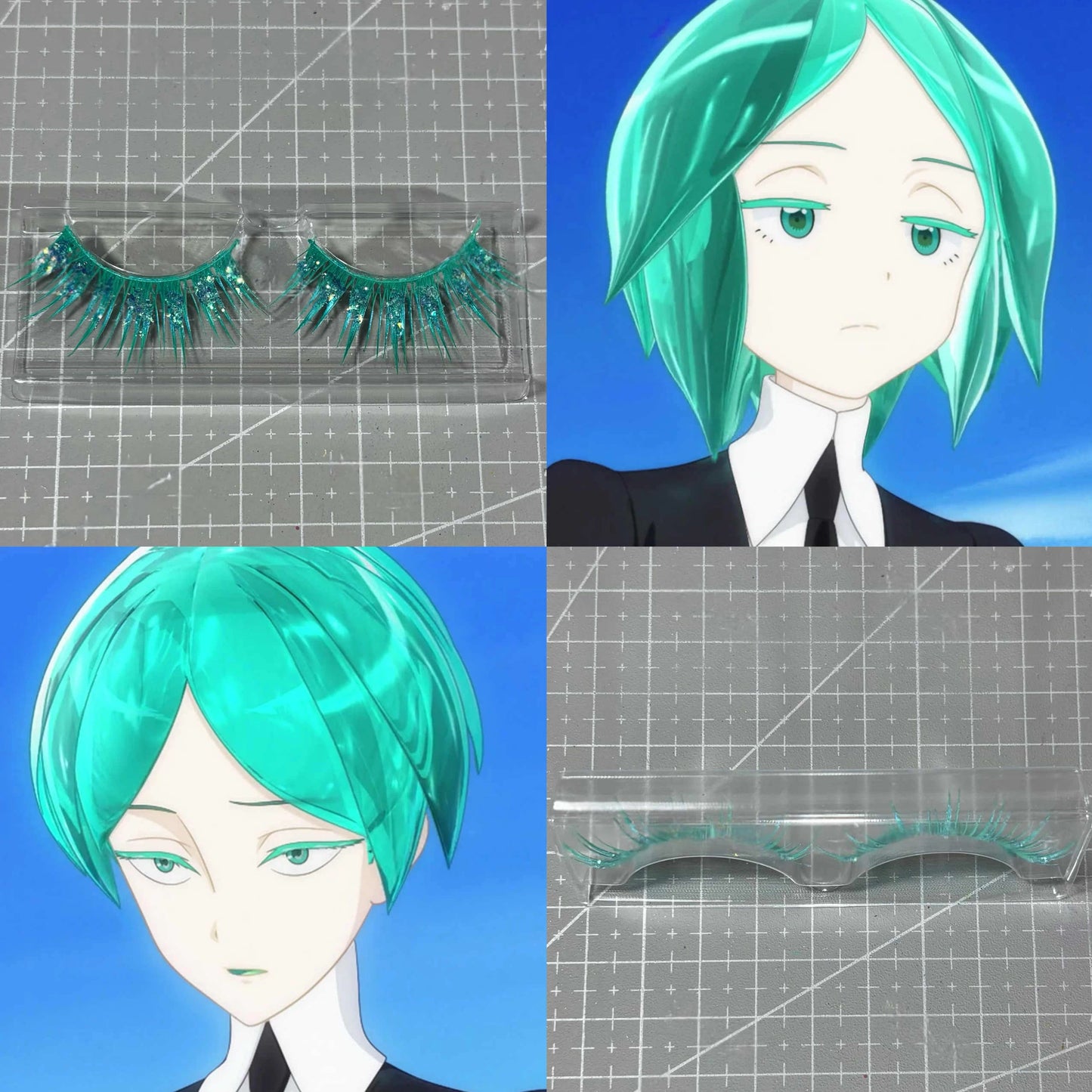 Land of the Lustrous Phosphophyllite Cosplay Eyelashes | Alloy Evolution Style (Natural & Voluminous)