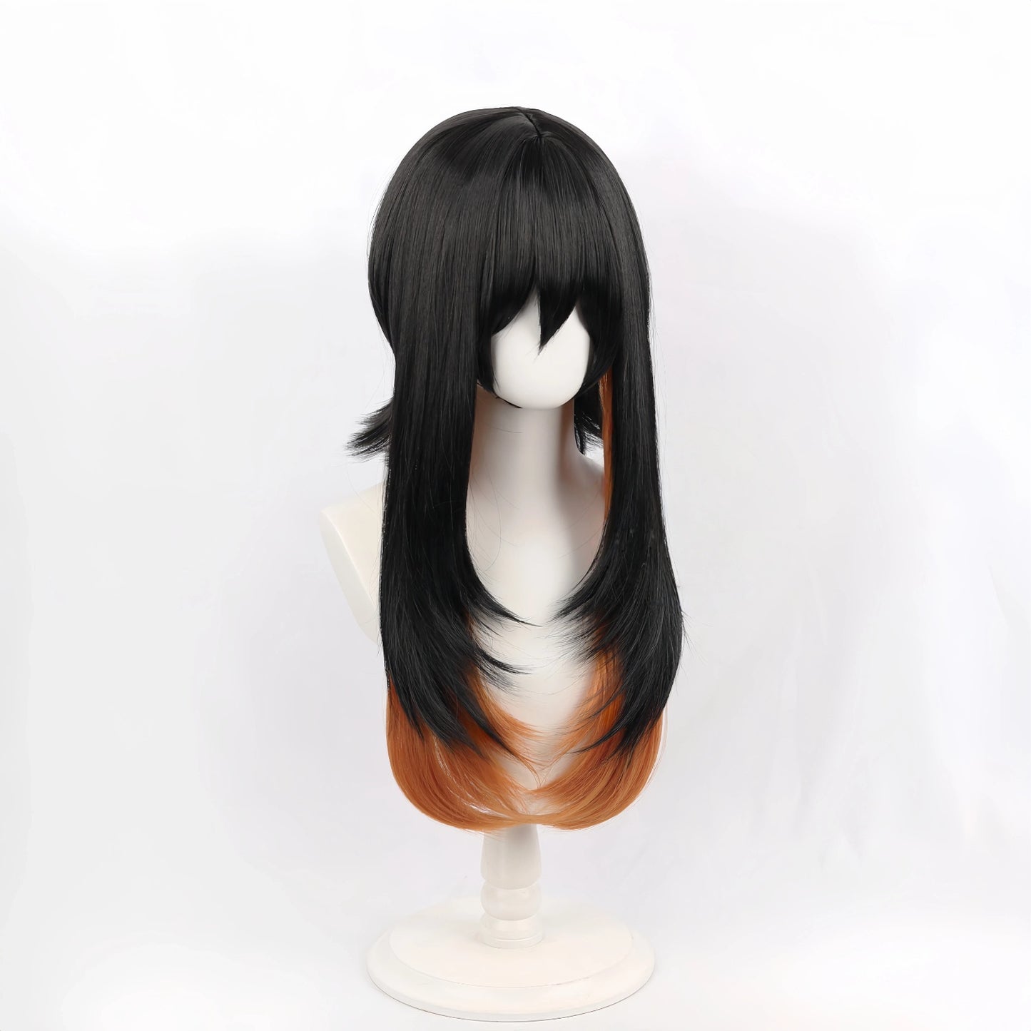 Gachiakuta Amo Empool Cosplay Wig - Unstyled 70cm Long with Mixed Anime Colors, Ready for Simple Trim & Wear