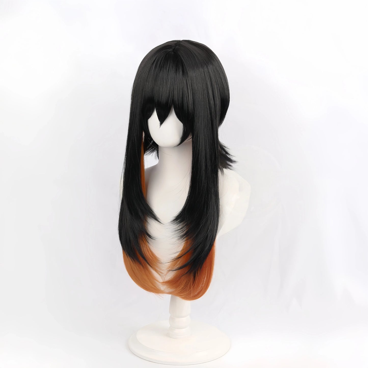 Gachiakuta Amo Empool Cosplay Wig - Unstyled 70cm Long with Mixed Anime Colors, Ready for Simple Trim & Wear