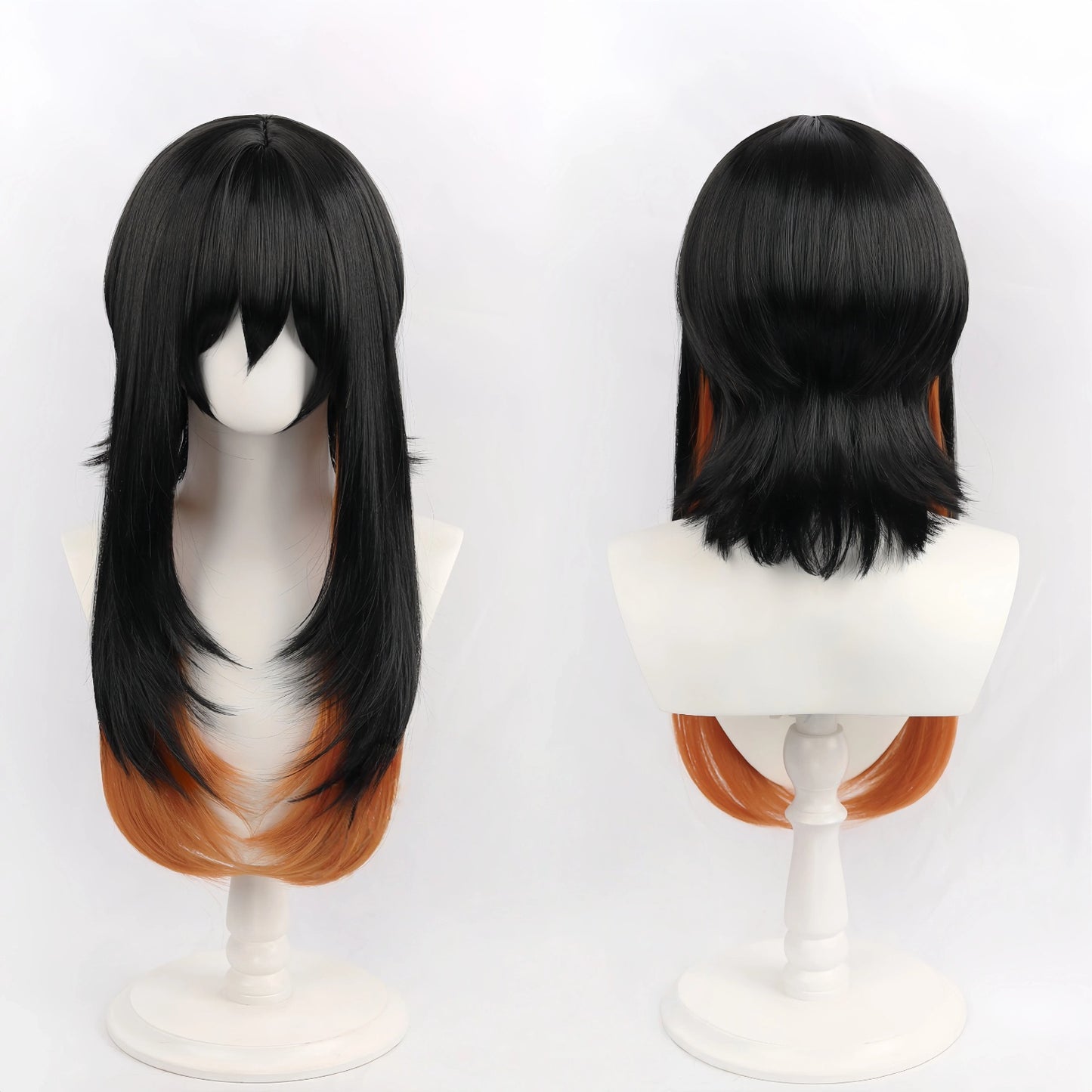 Gachiakuta Amo Empool Cosplay Wig - Unstyled 70cm Long with Mixed Anime Colors, Ready for Simple Trim & Wear