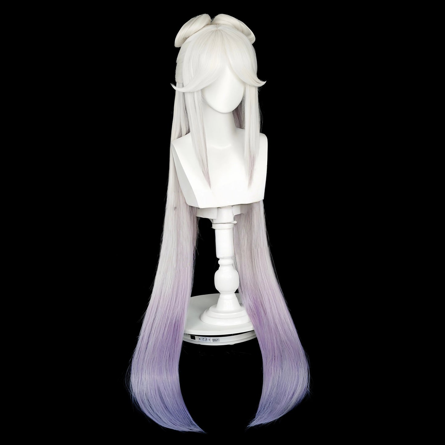 Genshin Impact Ningguang 'Opulent Splendor' Cosplay Wig - 120cm Long Blue Gradient with Detachable Bun (Uncut)