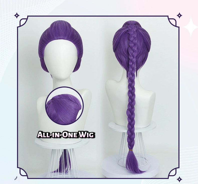 Rumi Kids Cosplay Wig | All-in-One & Clip-On Braids | KPop Demon Hunters Child Size