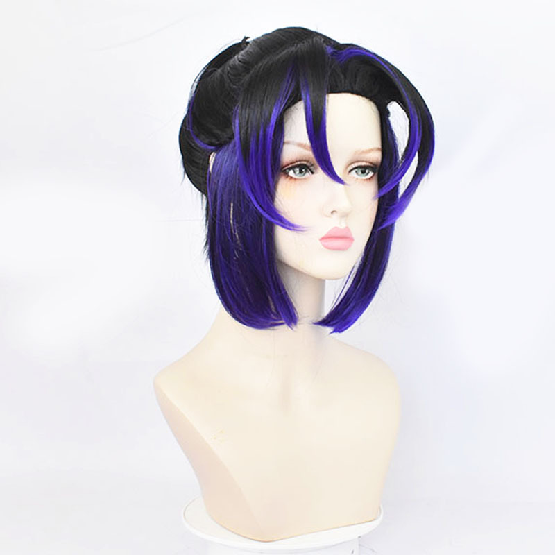 Shinobu Kocho Cosplay Wig | Pre-Styled Black Blue Gradient | Insect Pillar Demon Slayer