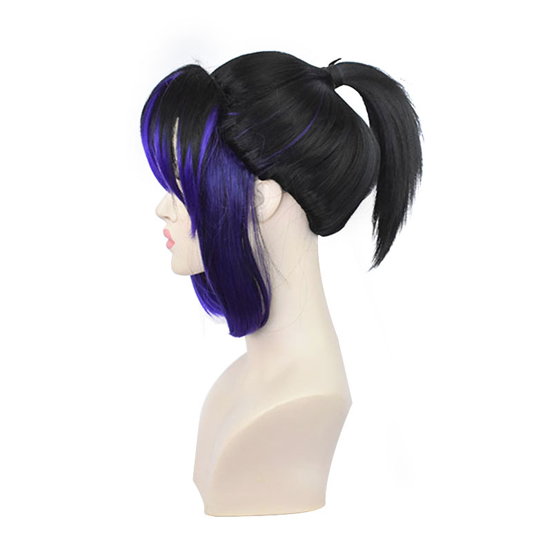 Shinobu Kocho Cosplay Wig | Pre-Styled Black Blue Gradient | Insect Pillar Demon Slayer