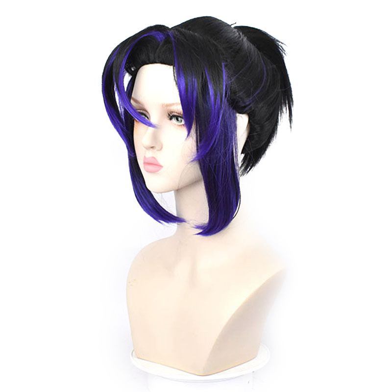 Shinobu Kocho Cosplay Wig | Pre-Styled Black Blue Gradient | Insect Pillar Demon Slayer