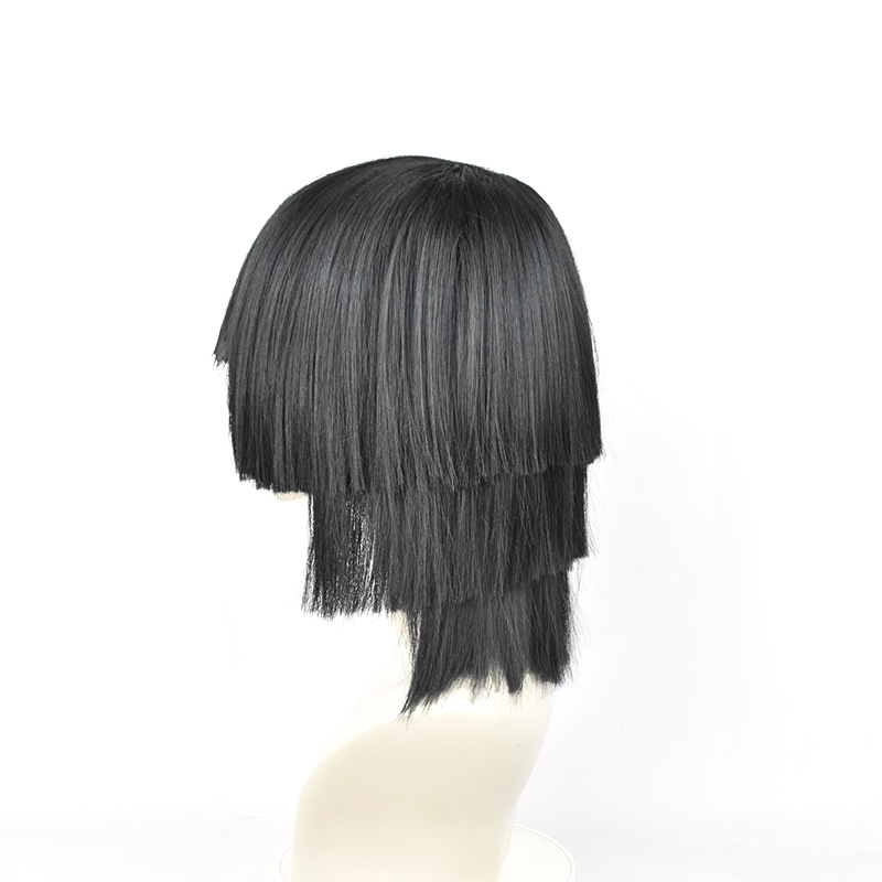 Obanai Iguro Cosplay Wig | Triple-Layer Thick Cut | Snake Pillar Style