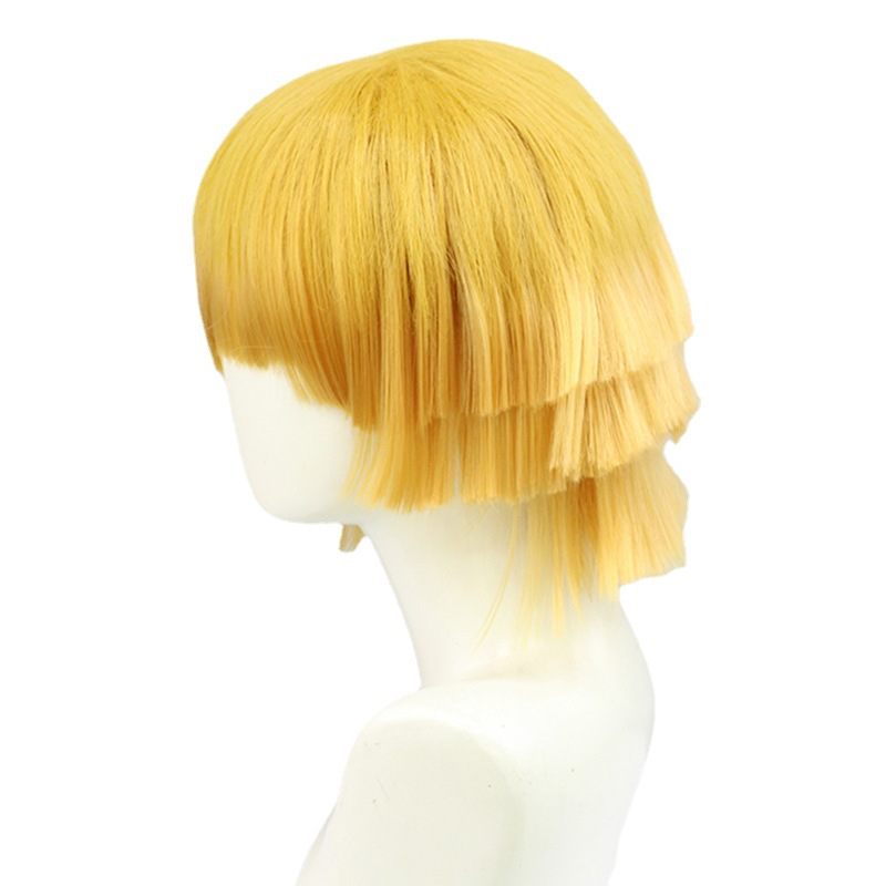 Demon Slayer Cosplay Wig - Zenitsu Agatsuma | Spiky Yellow Orange Layered Cut